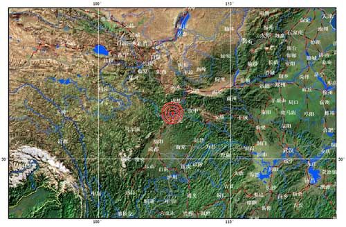 甘肅武都與陜西寧強(qiáng)交界5.5級地震 圖片來源：中國地震信息網(wǎng)