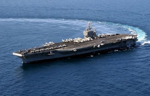 資料圖：美國海軍華盛頓號核動力航母。