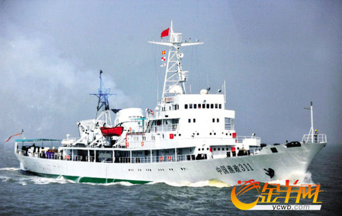 漁政311船最大航速可達20節(jié)。王小明 攝