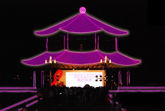 粉紅絲帶國際乳腺癌防治運(yùn)動(dòng)啟動(dòng) 棧橋成粉紅色
