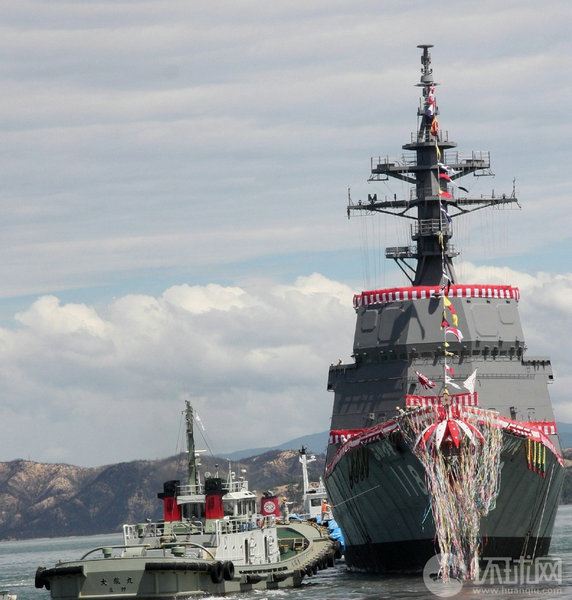 資料圖：日本海上自衛(wèi)隊冬月號驅(qū)逐艦。