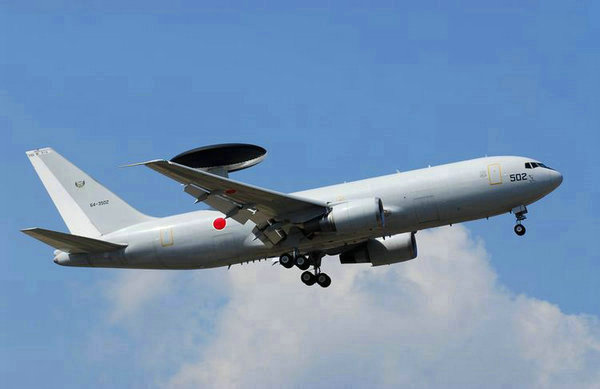 資料圖：日本航空自衛(wèi)隊E-767空中預(yù)警機。