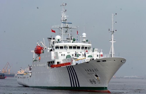 資料圖：海監(jiān)83艦是目前中國(guó)最先進(jìn)的海洋調(diào)查船。.