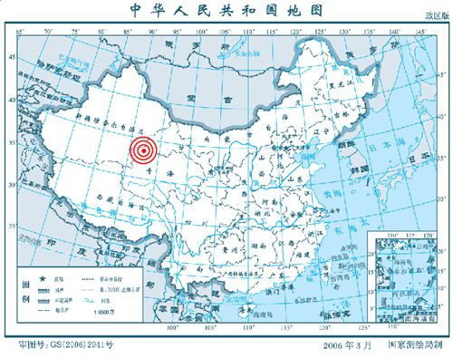 中新網(wǎng)2月12日電 據(jù)中國地震臺網(wǎng)測定，北京時間2月12日03時13分在青海省海西蒙古族藏族自治州北緯38.5度，東經(jīng)92.4度 發(fā)生5.1級地震，震源深度10.0公里。