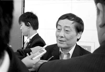 宗慶后接受記者采訪（資料圖片）。本報(bào)記者王海欣攝