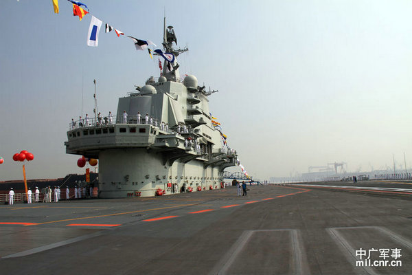 資料圖：遼寧艦艦島。