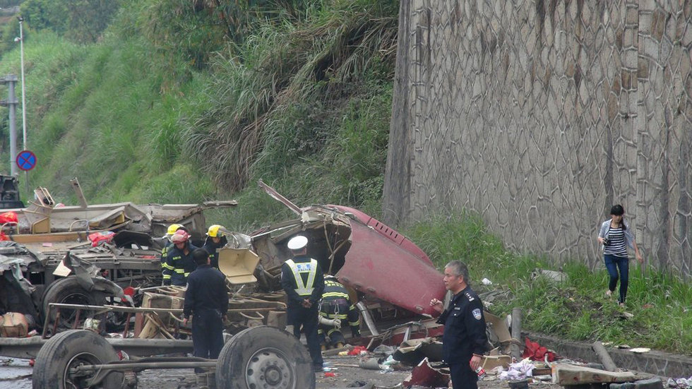 事故現(xiàn)場(chǎng)。 