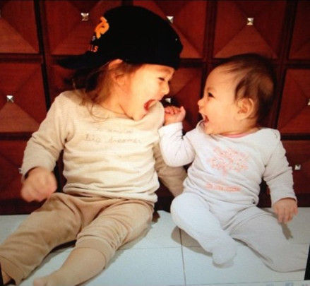 劉燁的一對可愛子女