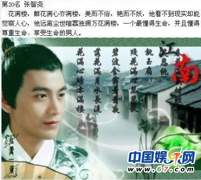 盤點(diǎn)經(jīng)典古裝美男35人排行榜 吳奇隆第9鄭少秋奪榜眼