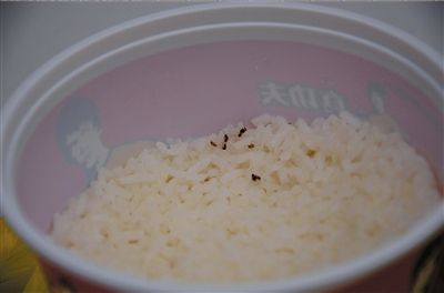 昨天中午12點(diǎn)多，市民戴先生在真功夫快餐安貞店用餐時(shí)，在米飯中發(fā)現(xiàn)數(shù)只小蟑螂。戴先生和店方交涉多時(shí)后，店方將出現(xiàn)蟑螂的套餐費(fèi)退還。 京華時(shí)報(bào)實(shí)習(xí)記者 趙思衡 攝/視頻