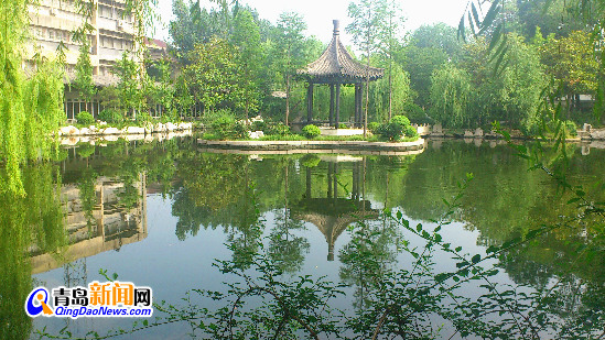 洗硯池寧?kù)o美麗，可惜未見(jiàn)白鵝浮水，少了一些當(dāng)年情趣