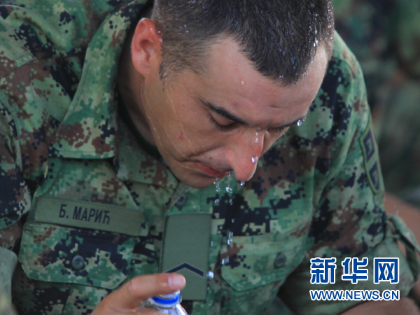 外國參閱軍人積極訓練迎接“9·3”閱兵